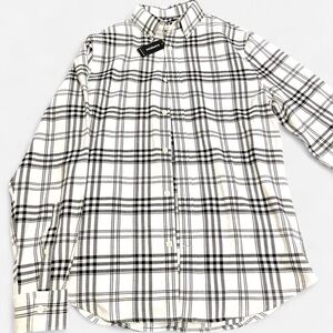 Express Black and White Plaid Men's Shirt